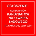 OGŁOSZENIE: rusza nabór kandydatów na ławnika sądowego na kadencję 2020-2023